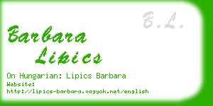 barbara lipics business card